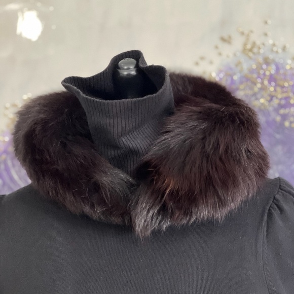 Vintage Dark Brown Fox Fur Collar - Picture 14 of 16